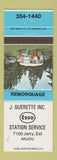 Matchbook Cover - Esso oil gas J Guerette Anjou QC