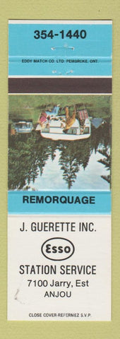 Matchbook Cover - Esso oil gas J Guerette Anjou QC