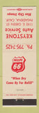 Matchbook Cover - Keystone Phillips 66 oil gas Pasadena CA