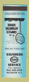 Matchbook Cover - Saunders Esso oil gas Millerton NB