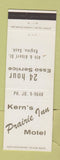 Matchbook Cover - Kern's Prairie Inn Motel Esso oil gas Regina SK