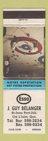 Matchbook Cover - Esso oil gas J Guy St Jean Port Joli QC WEAR