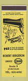 Matchbook Cover - Esso oil gas Robert Bergeron St Nicolas QC