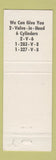 Matchbook Cover - Willoh Buick GMC Colusa CA