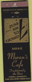 Matchbook Cover - Moran's Cafe Nisswa MN BBQ