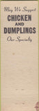 Matchbook Cover - Moran's Cafe Nisswa MN BBQ