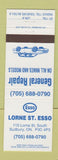 Matchbook Cover - Lorne St Esso oil gas Sudbury ON
