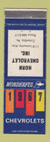Matchbook Cover - 1967 Chevrolet Horn Columbia PA