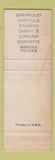 Matchbook Cover - 1967 Chevrolet Horn Columbia PA