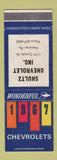 Matchbook Cover - 1967 Chevrolet Shultz Hanover PA
