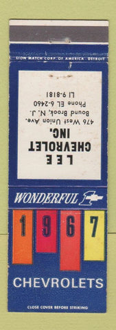 Matchbook Cover - 1967 Chevrolet Lee Bound Brook NJ