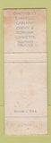 Matchbook Cover - 1967 Chevrolet Lee Bound Brook NJ