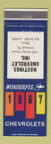Matchbook Cover - 1967 Chevrolet Hastings Linwood PA