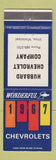 Matchbook Cover - 1967 Chevrolet Hubbard Utica MS