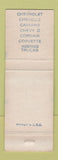 Matchbook Cover - 1967 Chevrolet Loyd Jones Demopolis AL