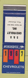 Matchbook Cover - 1967 Chevrolet S&A Flora MS