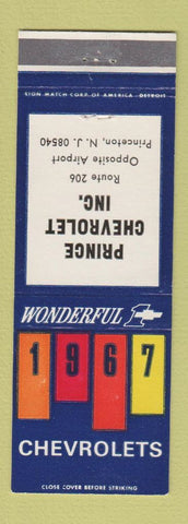 Matchbook Cover - 1967 Chevrolet Prince Princeton NJ
