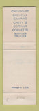 Matchbook Cover - 1967 Chevrolet Faucheux Lutcher LA WEAR