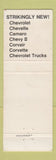 Matchbook Cover - 1968 Chevrolet Hastings Linwood PA