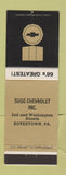 Matchbook Cover - 1968 Chevrolet Sugg Boyertown PA