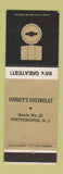 Matchbook Cover - 1968 Chevrolet Harvey's Whitehouse NJ WEAR