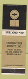 Matchbook Cover - 1968 Chevrolet Lindsey Feiber Bogalusa LA