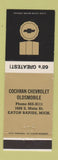 Matchbook Cover - 1968 Chevrolet Cochran Oldsmobile Eaton Rapids MI