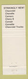 Matchbook Cover - 1968 Chevrolet Geller Carson City MI