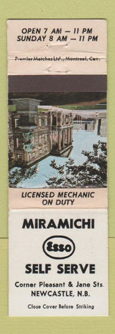 Matchbook Cover - Esso oil gas Miramichi Newcastle NB WEAR