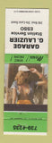 Matchbook Cover - Esso oil gas Garage G Lauzier QC pinup