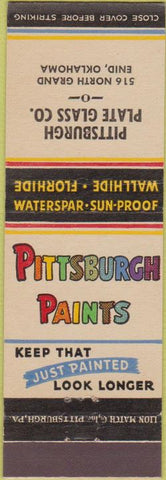 Matchbook Cover - Pittsburgh Plate Glass Enid OK