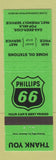Matchbook Cover - Phillips 66 oil gas Blackahawk Village Motel Jacksonville IL