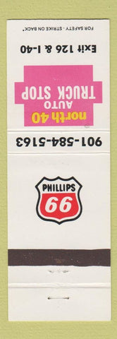 Matchbook Cover - Phillips 66 oil gas North 40 Auto Truck Stop