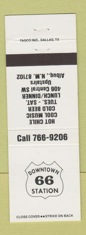 Matchbook Cover - Downtown 66 Station Albuquerque NM Restaurant