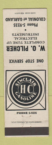 Matchbook Cover - Sinclair oil gas WO Pilcher WEAR