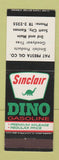 Matchbook Cover - Sinclair oil gas Pat Presta Scott City KS