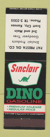 Matchbook Cover - Sinclair oil gas Pat Presta Scott City KS