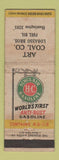 Matchbook Cover - Sinclair oil gas Art Coal Lobasso Bros WORN