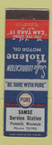 Matchbook Cover - Pure oil gas Samse Plymouth WI