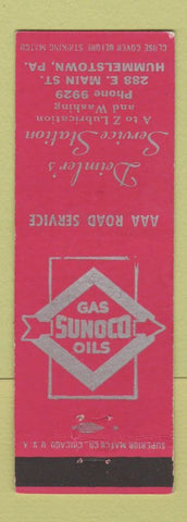 Matchbook Cover - Deimler's Sunoco oil gas Hummelstown PA