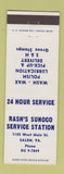 Matchbook Cover - Rash's Sunoco oil gas Salem VA