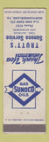 Matchbook Cover - Trutt's Sunoco oil gas Northumberland PA