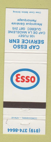 Matchbook Cover - Esso oil gas Cap Service Cap de la Madeleine QC