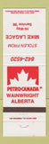 Matchbook Cover - Petro Canada oil gas Mike Lagace Wainwright AB