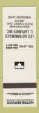 Matchbook Cover - Petro Canada oil gas Les Automobiles L Laplante Rock Forest QC