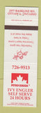 Matchbook Cover - Petro Canada oil gas Ivy Engler Ottawa ON