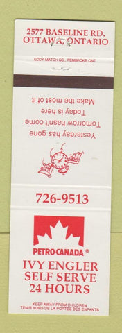 Matchbook Cover - Petro Canada oil gas Ivy Engler Ottawa ON