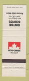 Matchbook Cover - Petro Canada oil gas Hinton AB