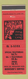 Matchbook Cover - Moseson's Service oil gas SK Wetaskiwin WEAR