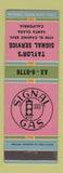 Matchbook Cover - Taylor's Signal oil gas Santa Clara CA